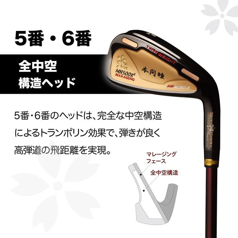 【値下げ】 ムツミホンマ (MUTSUMI HONMA) MH500X2 アイアン ハイブリッド 6本セット (SR) 【OCQ9118244866】(32612円)