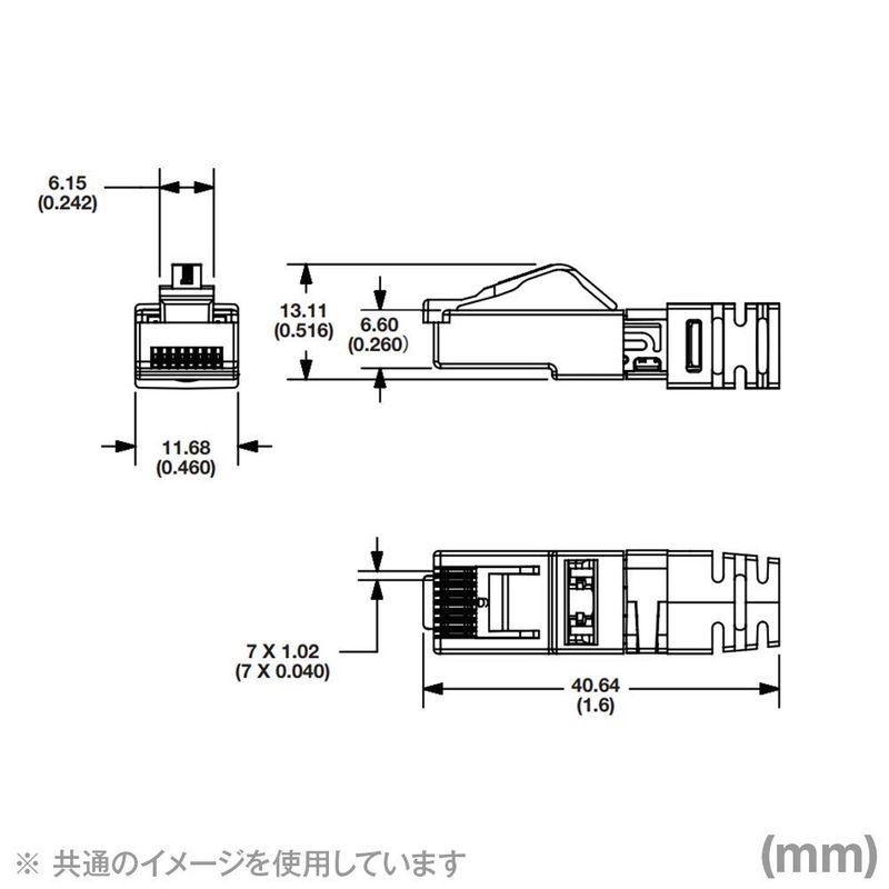 パンドウイット モジュラープラグ LANコネクタ カテゴリ6A 100個入り