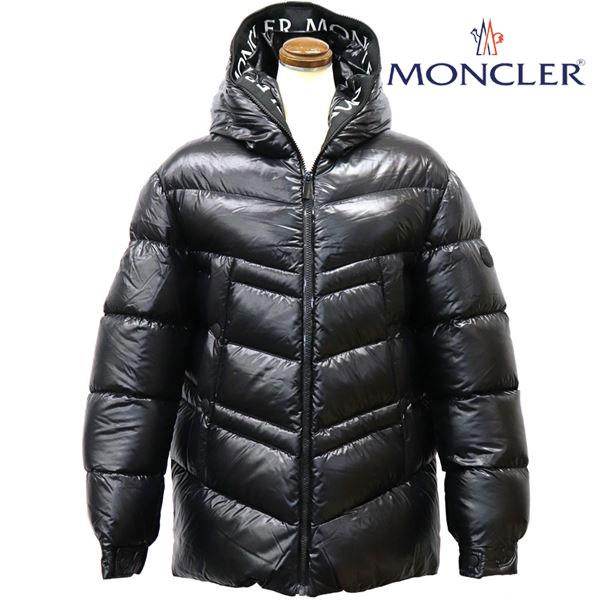 ［極美品］モンクレール　レディース　ライトダウン　ブラック MONCLER (モンクレール) 編み込みトリミング ノーカラー ライトダウン