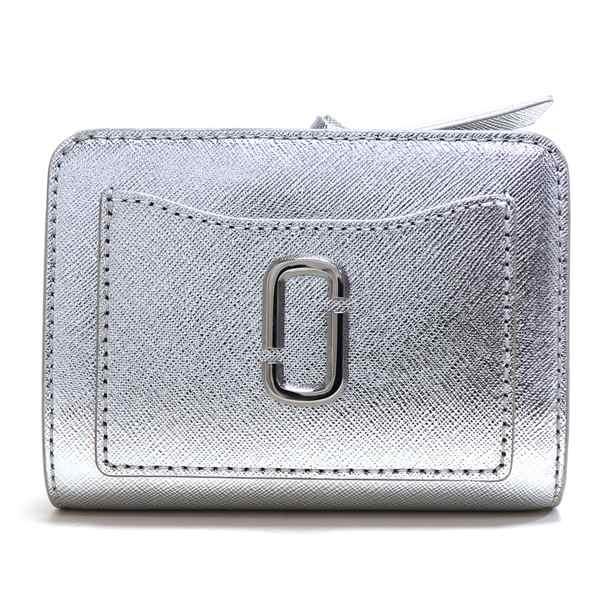 新品 未使用 Marc Jacobs マークジェイコブス 二つ折り財布 シルバー MARC JACOBS マークジェイコブス 二つ折り財布 レディース