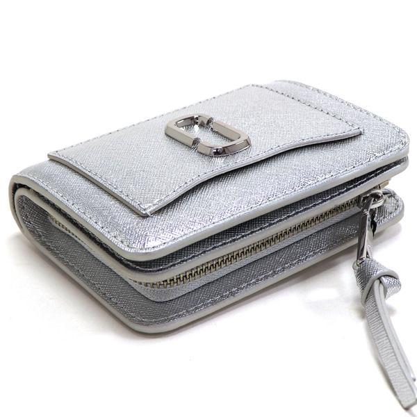 【新品未使用】MARC JACOBS 折財布 シルバー シルバー（銀色）系 MARC JACOBS(マークジェイコブス