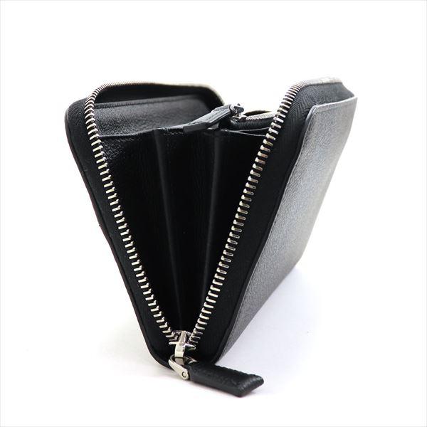 PRADA ブラック レザー ラウンドジッパー長財布 PRADA - プラダ PRADA ラウンドファスナーウォレット 長財布