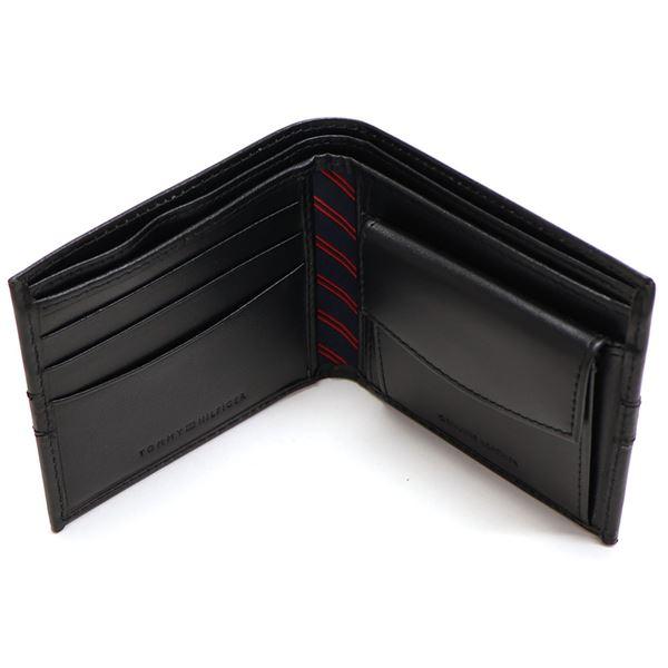 トミーヒルフィガー 二つ折財布 メンズ 小銭入れ付き TOMMY HILFIGER Wallet ブラック 31TL25X001 001 ギフトラッピング無料｜mkcollection｜07