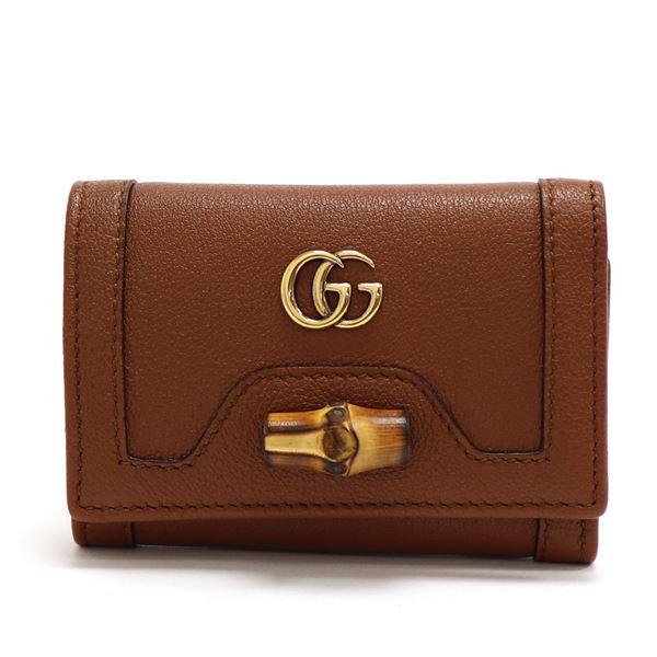 グッチ 三つ折り財布 レディース GUCCI ブラウン 658633 17Q0T 2535 ギフトラッピング無料｜mkcollection｜02