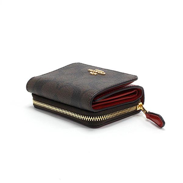 【新品！】COACH / コーチ 財布 ブラウン×レッド： 7331 IMRVQ COACH コーチ 三つ折り財布 レディース ブラウン/1941レッド