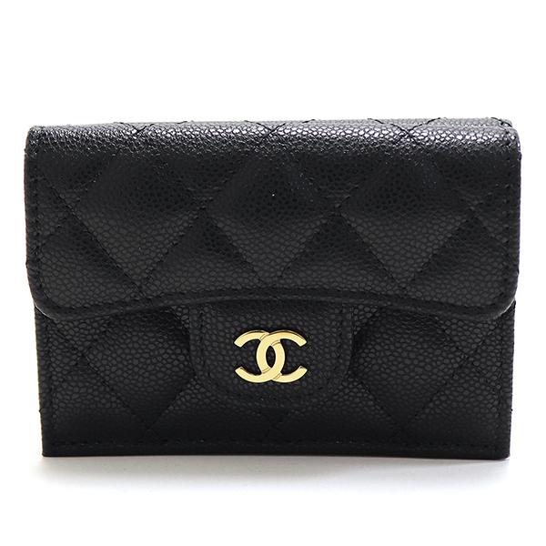 CHANEL財布 CHANEL（シャネル） 並行輸入 2つ折り財布 キャビアスキン CHANEL