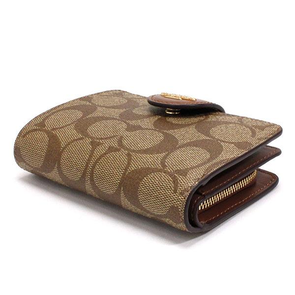 COACH　コーチ　C0082　二つ折り財布　ライトカーキ×ライトサドル COACH コーチ 二つ折り財布 レディース カーキ/サドル2 C0082