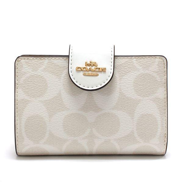 新品未使用❤️coach 折財布　ホワイト　シグネチャー　レディース　cx404 COACH（コーチ） 二つ折り財布 レディース COACH Wallet シグネチャー