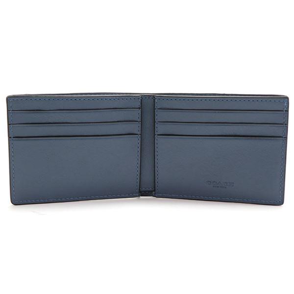 COACH コーチ　折り財布　カードケース付き　シグネチャーディープブルー COACH（コーチ） カードケース メンズ COACH Card Case 財布 ディープ