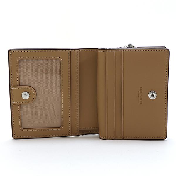 コーチ コンパクトウォレット  C3309 PVC レディース ブラウン【中古】 COACH（コーチ） 訳あり/コーチ 財布 二つ折り COACH C3309 カーキ