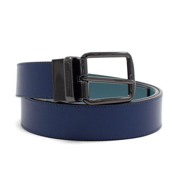 COACH リバーシブルベルト オレンジ/ネイビー COACH（コーチ） ベルト メンズ COACH belt リバーシブル ジュエル