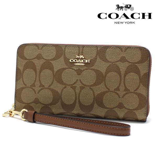 コーチ 長財布 レディース ストラップ付き COACH Wallet ラウンド