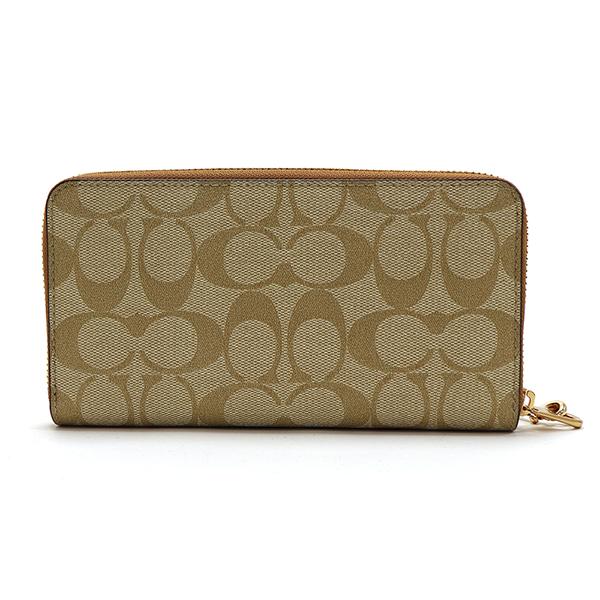 coach  コーチ　長財布　ラウンドファスナー　ブラウン コーチ アウトレット 長財布 レディース ロング ジップ アラウンド