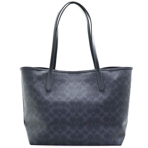 COACH コーチ デニムトートバッグ ネイビー COACH（コーチ） トートバッグ レディース デニム×ミッドナイト