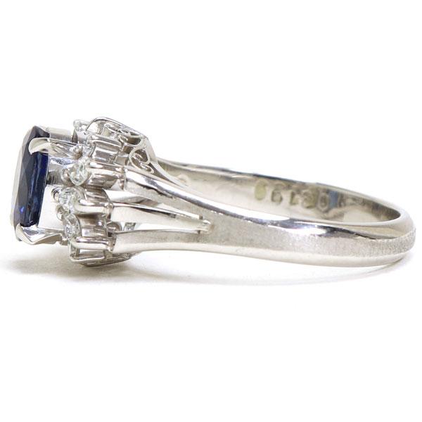 プラチナ900 指輪 サファイア 中古品 リング ジュエリー ユーズド