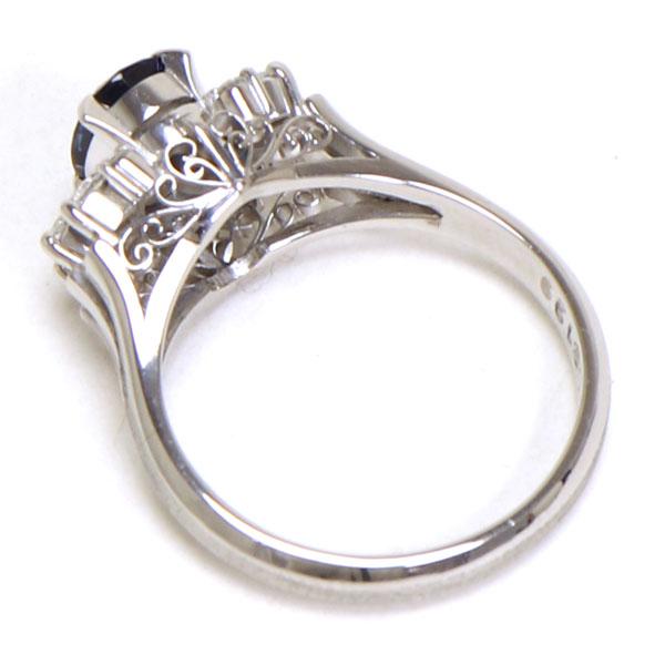 プラチナ900 指輪 サファイア 中古品 リング ジュエリー ユーズド