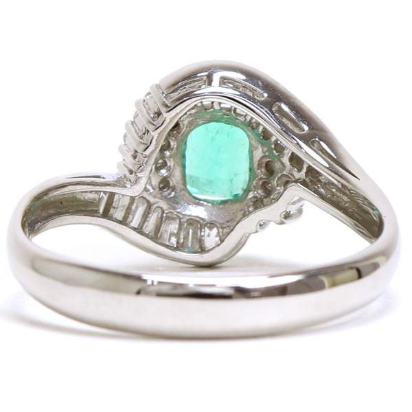 プラチナ900 指輪 エメラルド 中古品 リング ジュエリー ユーズド