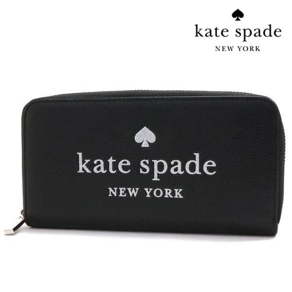 「かわいい～！」 長財布 ケイトスペード レディース 001 K4708 ブラック ラウンドファスナー Wallet Spade Kate 長財布