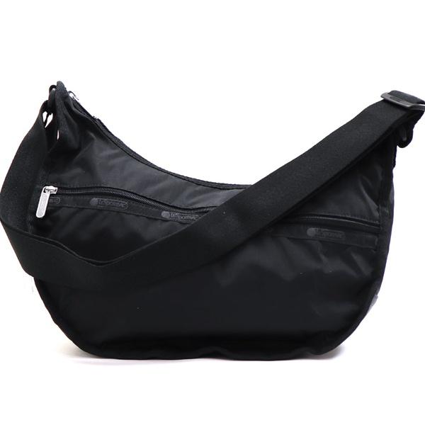 美品　レスポートサック　希少 黒　ハンドバッグ　ショルダーバッグ　ロゴ　無地 LeSportsac レスポートサック ショルダーバッグ レディース YORK