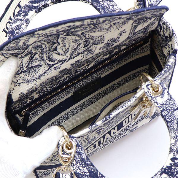 CHRISTIAN DIOR ハンドバッグ ネイビー/アイボリー imgrc0099515922.jpg