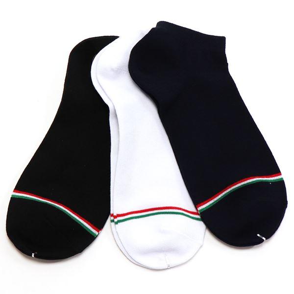 GWセール オロビアンコ 靴下 三足セット メンズ OROBIANCO socks アンクルソックス ブラック ホワイト ネイビー 6810508｜mkcollection｜02