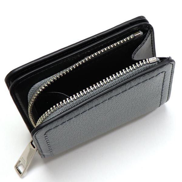 MARC JACOBS シルバー クロコダイル型押し 二つ折り財布 シルバー（銀色）系 MARC JACOBS(マークジェイコブス