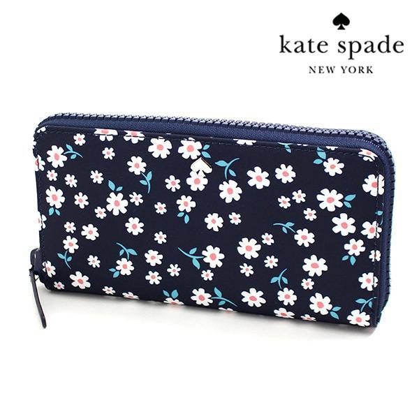 ギフトラッピング無料 ケイトスペード ラウンドファスナー長財布 レディース Kate Spade blue multi WLR00531