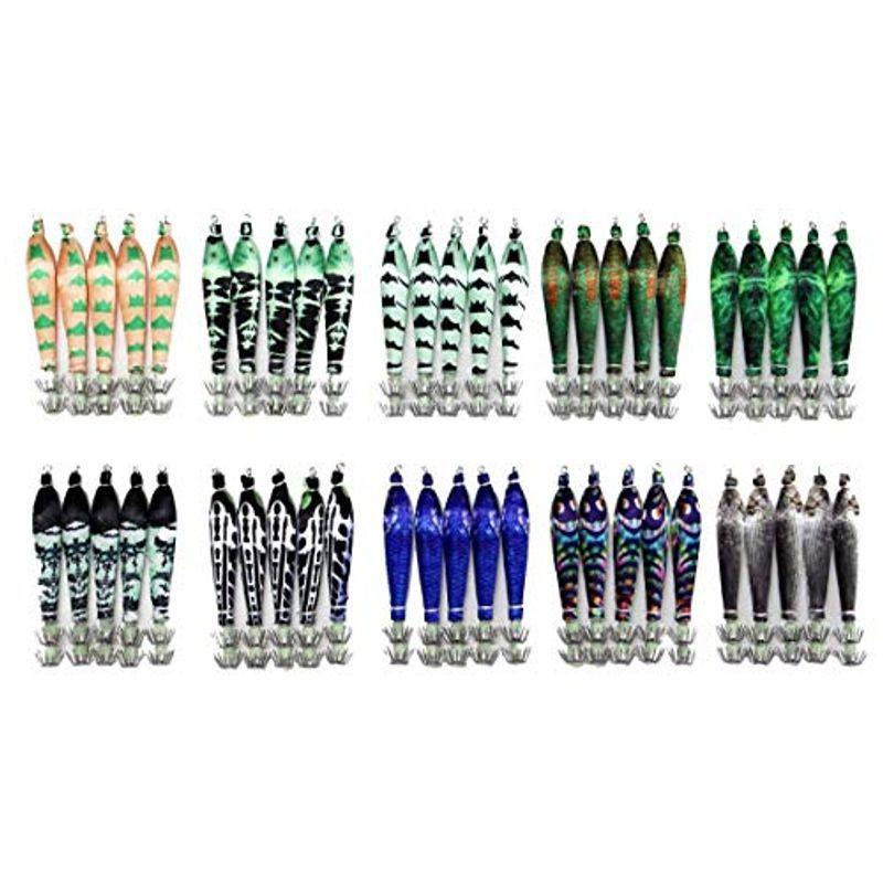 即日発送 仕掛け 釣具 夜光 0sute25hnn11to イカ釣り 浮きスッテ セット 50本 10色 2 5号 釣り仕掛け 仕掛け用品