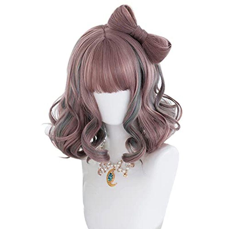 原宿風 Gal系 ウィッグ ロリータ コスプウィッグ 耐熱 レディース ピンク グレー メッシュ セミロング 巻き髪 ゴスロリ 森ガール Mkgショップ 通販 Yahoo ショッピング