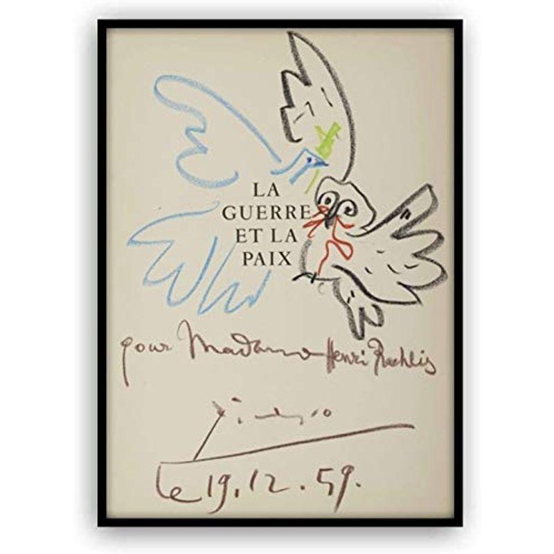 ピカソ 戦争と平和 サイズ 額縁付き 全商品オープニング価格特別価格