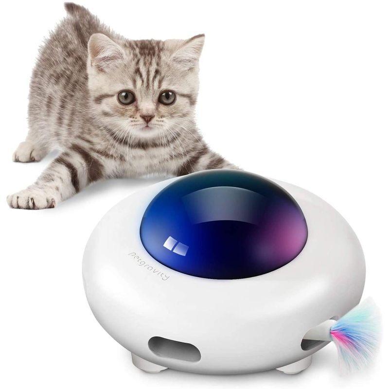 Achort 猫おもちゃ 電動 猫じゃらし 自動 動くおもちゃ スピード調整可能 円盤おもちゃ 毛掃除機能付き 2モード usb充電式 自動｜mkgshop｜07