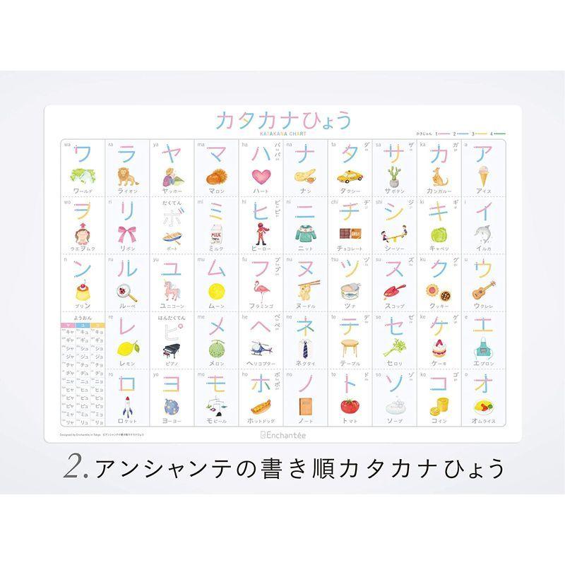 アンシャンテの書き順学習ポスター2枚セットひらがな カタカナ 防水 角丸 お風呂のおもちゃ Fundcoosalud Com