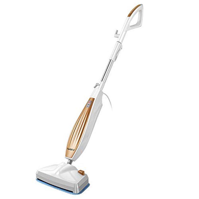 正規取扱店 2枚パッド付き ハンドルスイッチ 振動機能 スチームクリーナー 高温 スチームモップ Iwoly フローリング モップク 床拭き カーペット 掃除機 クリーナー