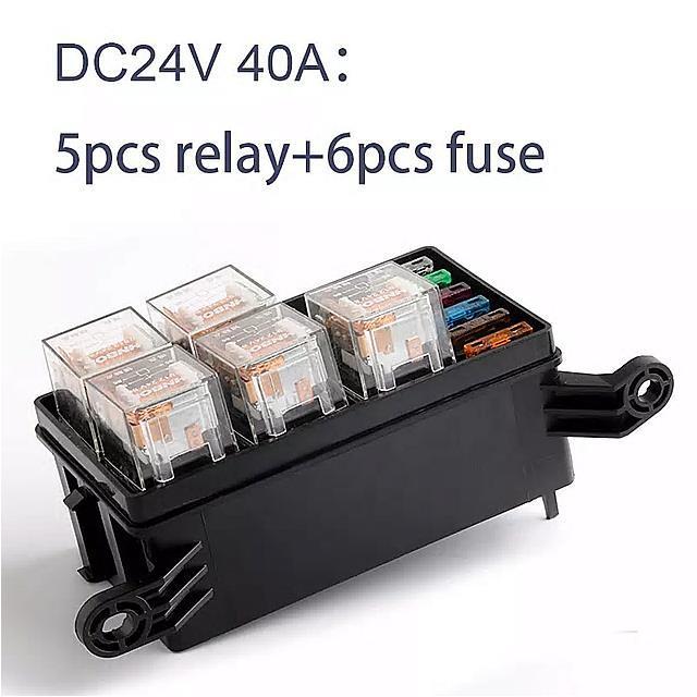 車 の ヒューズ ボックス Dc12v 24v 80a 6 リレー ブロック 5wayためナセル 車 の トランク