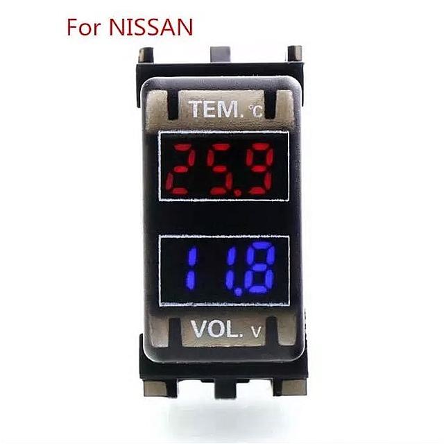 車 インタフェースdc12v デジタル 液晶 電圧 温度表示用 バッテリー 車 の 温度計 使用 日産 キャシュカイ ティーダ X 増設ソケット シガーソケット Kitchenworksla Com