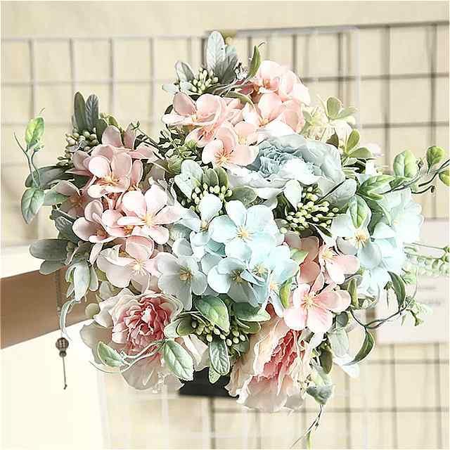 人工 シルク アジサイ の 花束 , 物 の 花 , 家庭用 , クリスマス の 装飾 , 結婚式 用,手頃な価格|mkichiba|02