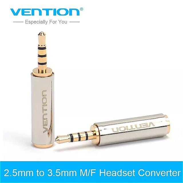 Ventio 2.5 ミリメートルオス 3.5 ミリメートルメスステレオフルメタル イヤホン オーディオ ヘッドアダプタのコネクタのコンバ 上等 Ventio 2.5 ミリメートルオス 3.5 ミリメートルメスステレオフルメタル イヤホン オーディオ ヘッドアダプタのコネクタのコンバ 上等