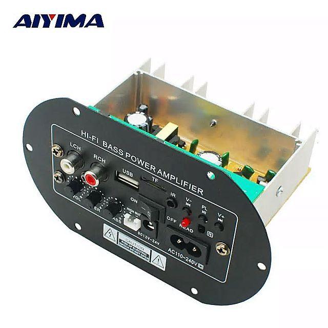 Aiyima アンプ オーディオ ボード Amplificador 車ハイパワー発熱クラスサブ ウーファー 基板の Usb リモコン 97 Off