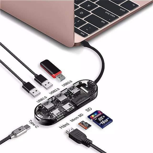 2021セール 1 で 7 タイプ ド C USB アダプタ 充電 PD SD/TF ギガビットイーサネット HDMI C タイプ 3.0 USB ハブ C 光デジタルケーブル