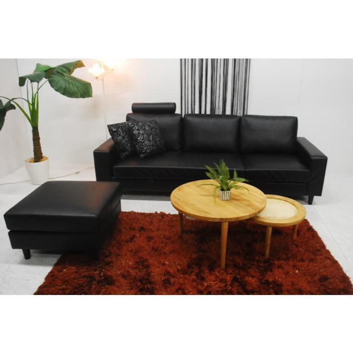 2人掛けソファー未使用品訳ありオットマン付き