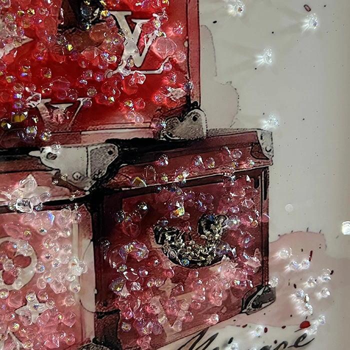 送料無料 クリスタルアートパネル オマージュアートパネル ウサギ