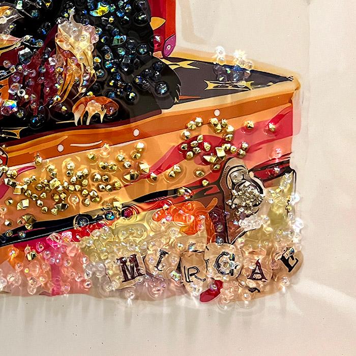 送料無料 クリスタルアートパネル オマージュアートパネル チワワ 犬