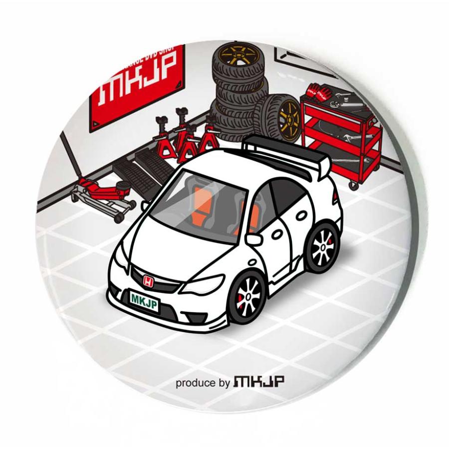 缶バッジ キーホルダー 丸型 31mm 54mm 車 車好き シビックタイプR FD2