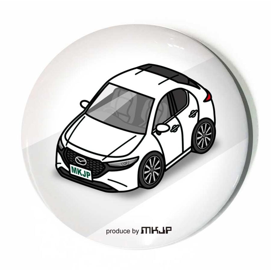 缶バッジ キーホルダー 丸型 31mm 54mm 車 車好き MAZDA3 ファスト