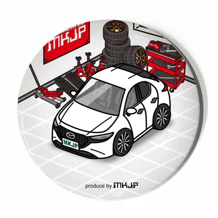 缶バッジ キーホルダー 丸型 31mm 54mm 車 車好き MAZDA3 ファスト