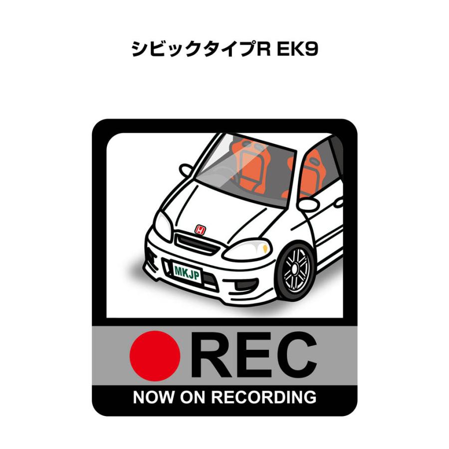 MKJP ドラレコステッカー 2枚入り ホンダ シビックタイプR EK9 ゆう