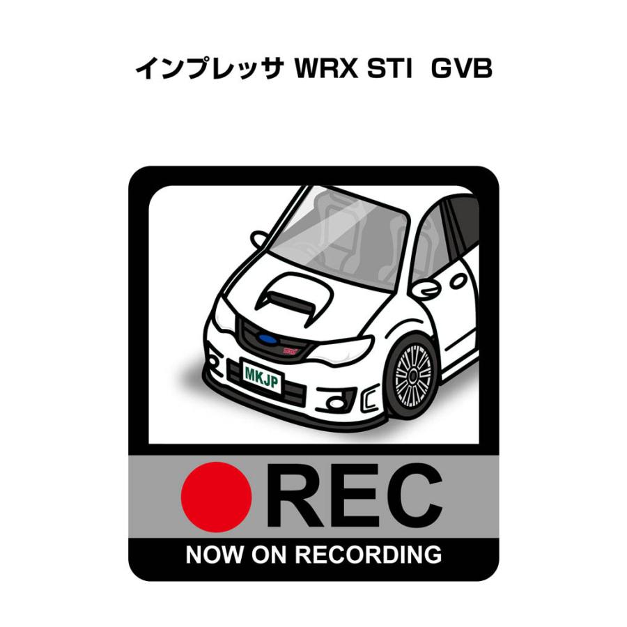 MKJP ドラレコステッカー 2枚入り スバル インプレッサ WRX STI GVB