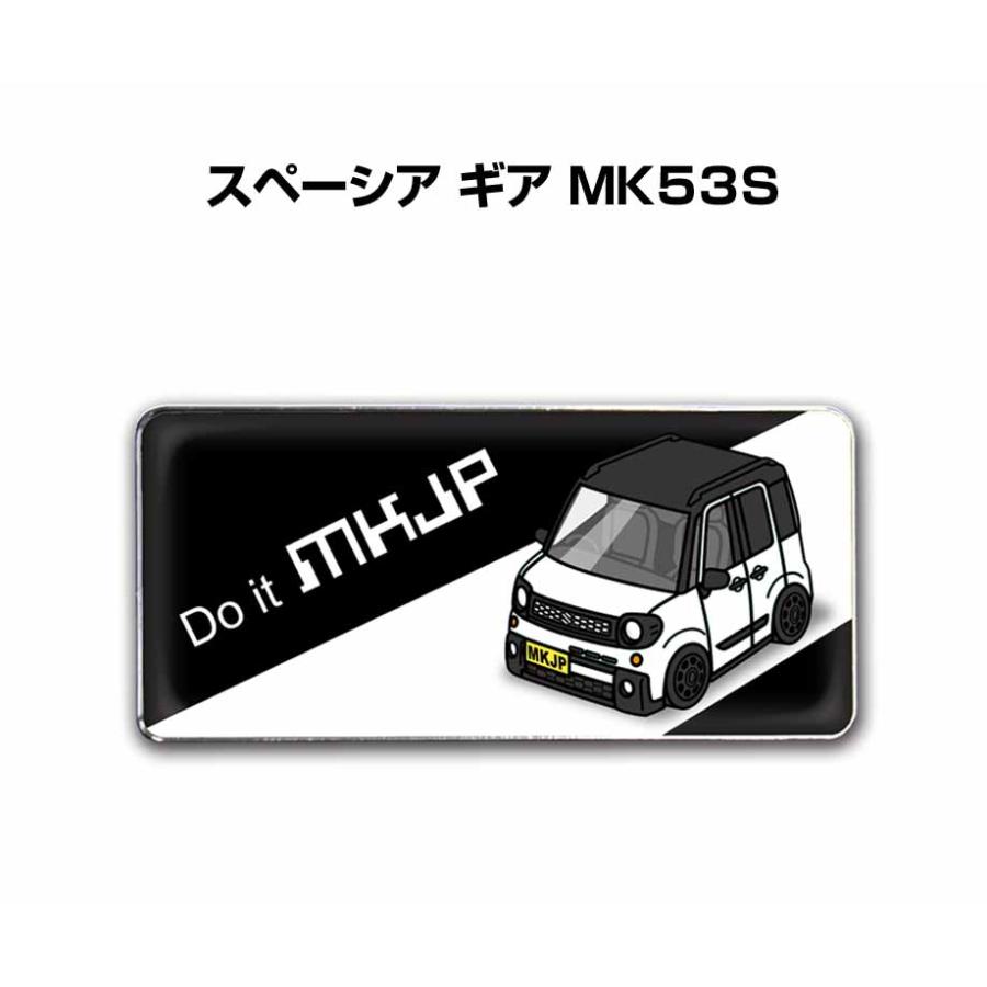 MKJP 車種別エンブレム 2個入り H25mm×W55mm スズキ スペーシア ギア