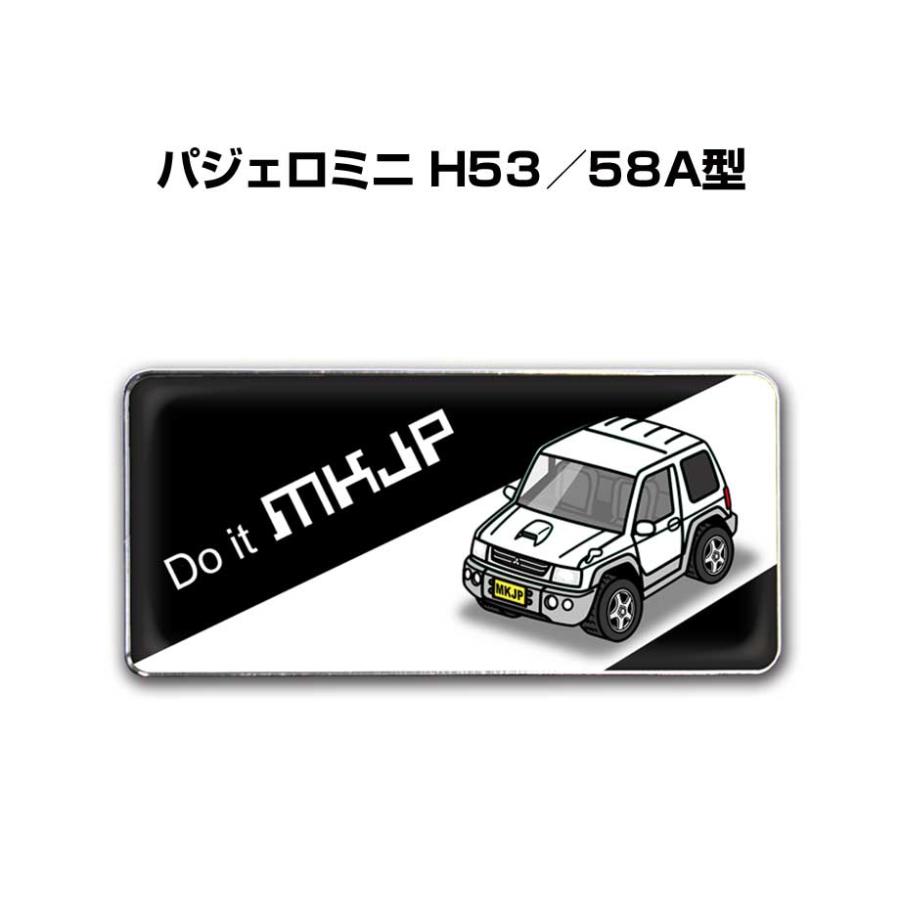 MKJP 車種別エンブレム 2個入り H25mm×W55mm ミツビシ パジェロミニ
