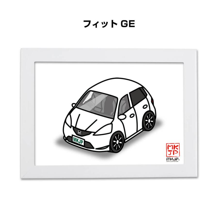 MKJP イラストA5 フレーム付き ホンダ フィット GE ゆうメール送料無料｜mkjp